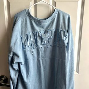 Victoria’s Secret PINK Light Blue Varsity Crewneck